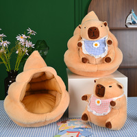 Peluche Capybara transformable, Capybara emboîté, Capybara fleur de marguerite, Décoration de bureau apaisante, Vente en gros d'usine OEM
