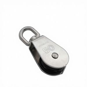 Poulie simple en forme de poire en nylon, acier inoxydable marin, chariot de levage de câble, état neuf, poulie pour filet de pêche pour bateaux - Product Image 4