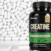 Capsules de créatine à étiquette privée OEM, compléments pré-entraînement pour la force musculaire, capsules de créatine monohydrate