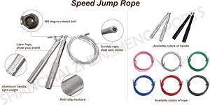 <span class=keywords><strong>Corde</strong></span> à <span class=keywords><strong>sauter</strong></span> réglable durable Zhensheng OEM, entraînement physique, poignée en aluminium, <span class=keywords><strong>corde</strong></span> à <span class=keywords><strong>sauter</strong></span> rapide - Product Image 6