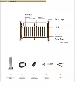 Trang trí bên ngoài <span class=keywords><strong>WPC</strong></span> gỗ ống cho lan can pergola Gỗ nhựa composite hộ Lan Tôn sóng - Product Image 3