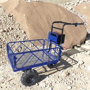 Mini-dumper <span class=keywords><strong>électrique</strong></span>, <span class=keywords><strong>brouette</strong></span> à roues, chargeur frontal, chargeuse sur pneus, moteur Kohler, construction en acier, couleur verte, capacité de 350 kg/770 lb - Product Image 3