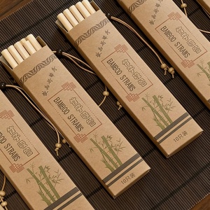 Bambus Einweg-Strohhalme 100% Natürlich Biologisch Abbaubar Umweltfreundlich Sisal <span class=keywords><strong>Hanf</strong></span> Reinigungsbürste für Strohhalme mit Logogravur - Product Image 3