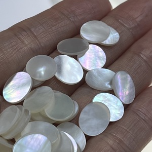 Custom di alta qualità MOP guscio bianco 9*11*1MM disco ovale pietra piatta - Product Image 5