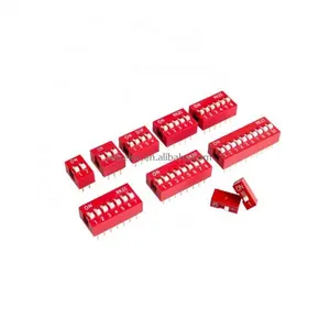 RUIZEINC Dip Switch Kit In scatola 1 2 3 4 5 6 7 8 10 vie 2.54mm interruttore a levetta interruttori a scatto rossi Kit misto ogni Set combinato 5 pezzi