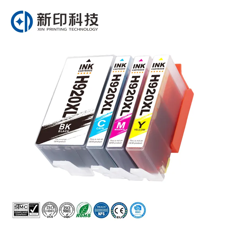 خرطوشة ألوان ممتازة متوافقة 20xl لطابعة HP920XL لطابعة HP Officejet ، 6500A 7500A