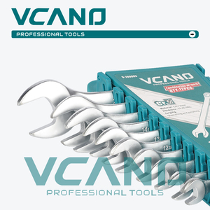 VCANO 12피스 산업용 등급 파이프 렌치 세트 크롬 바나듐 스틸 조절식 턱 스트레이트 백 핸들 미터법 OEM - Product Image 5