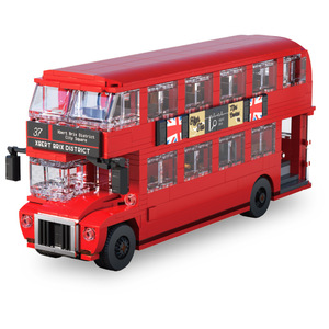 Bloques de Construcción de Plástico Zhuanyue 66037, Modelo de Autobús de Dos Pisos Vintage, Kit de Ensamblaje DIY para Jóvenes de hasta 14 Años - Product Image 1