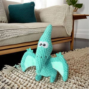 High Quality Wholesale Pet Dog Chew Toys Cartoon Stuffed <b>Dinosaur</b> Pterosaur Durable Interactive Pet Dog Plush Squeaky Toys - Product Image 1