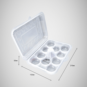 Bandeja de 10 compartimentos para Xiaolongbao con tapa, tipo concha, para llevar, contenedor desechable de PP para Shaomai, dumplings al vapor y dim sum - Product Image 6