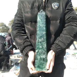 Natural Crystal Large Green Fluorite Quartz Points Tower Crystals Healing Tower Large Rainbow Fluorite For Decoration or Gift