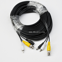 Câble de caméra de vidéosurveillance BNC DC RCA 3-en-1 personnalisé coaxial avec blindage tresse compatible avec iPhone-pour caméras de vidéosurveillance