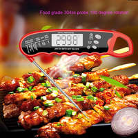 Termometer Digital LCD Lipat RUIMEISEN RMS-006 Tahan Air IPX6 dengan Rotasi 180° untuk Penggunaan di Oven, Memasak Daging, dan BBQ