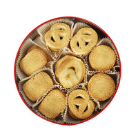 340g biscuits de Noël 340g biscuits au beurre avec goût sucré boîte-cadeau personnalisée étain en vrac exportation emballage sucre gaufrette Type