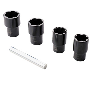 <b>Socket</b> Extractor Set 5Pcs Metric Molybdenum Steel Damaged Screw Bolt Remover Tool Kit - Product Image 1