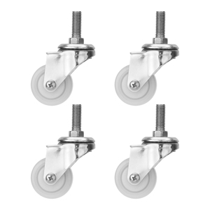 1,5 Zoll <span class=keywords><strong>40mm</strong></span> Nylon Edelstahl Lenk rolle Schraube Vorbau PA 304 Edelstahl poliertes Rad mit verriegeln der Schwenk bremse - Product Image 5