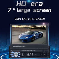 Reproductor MP5 para Auto de 7 Pulgadas con Pantalla Abatible Manual, Mirror Link, Radio FM, USB, TF, Llamadas Manos Libres, Entrada para Cámara de Reversa, Sistema Wince, Estéreo
