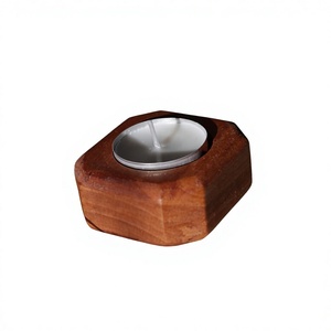 Wooden Rectangle Handmade Eco-Friendly Tea Light Holder for Home Decoration Durable Natural Finish Christmas - Product Image 3