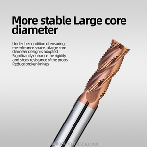 Customizable ODM/OEM High Hardness HRC55 Carbide End Mill D4*50MM Bronze Color Milling Cutter for <strong>CNC</strong> Processing Hard Steel - Product Image 3