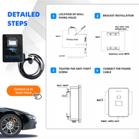 Bluesky 22kw AC EV chargeur 4.3 écran OCPP chargeur de voiture électrique Type 2 prise 32a pile de charge de voiture électrique IP55