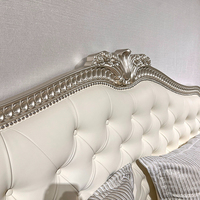 Ensemble de Meubles de Chambre Modernes de Luxe Français, Lit en Bois Massif de Haute Qualité Sculpté à la Main, Design Royal – Tailles King et Queen