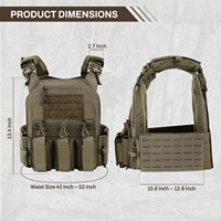 Porte-plaques à déconnexion rapide, système Molle, triple rabat intégré, coque résistante aux déchirures, gilet de protection corporelle pour le sport