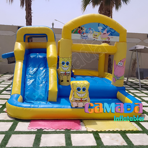 Grand château gonflable gonflable d'intérieur en PVC videur sautant toboggan de terrain de jeu de ville amusant pour enfants et adultes à vendre - Product Image 3