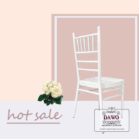 Chaises charivari en fer blanc, modernes pour Banquet, mariage, hôtel, restaurant,