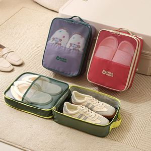 Boîte à chaussures de voyage multifonctionnelle, anti-poussière, double couche, épaissie, avec poignée - Product Image 3
