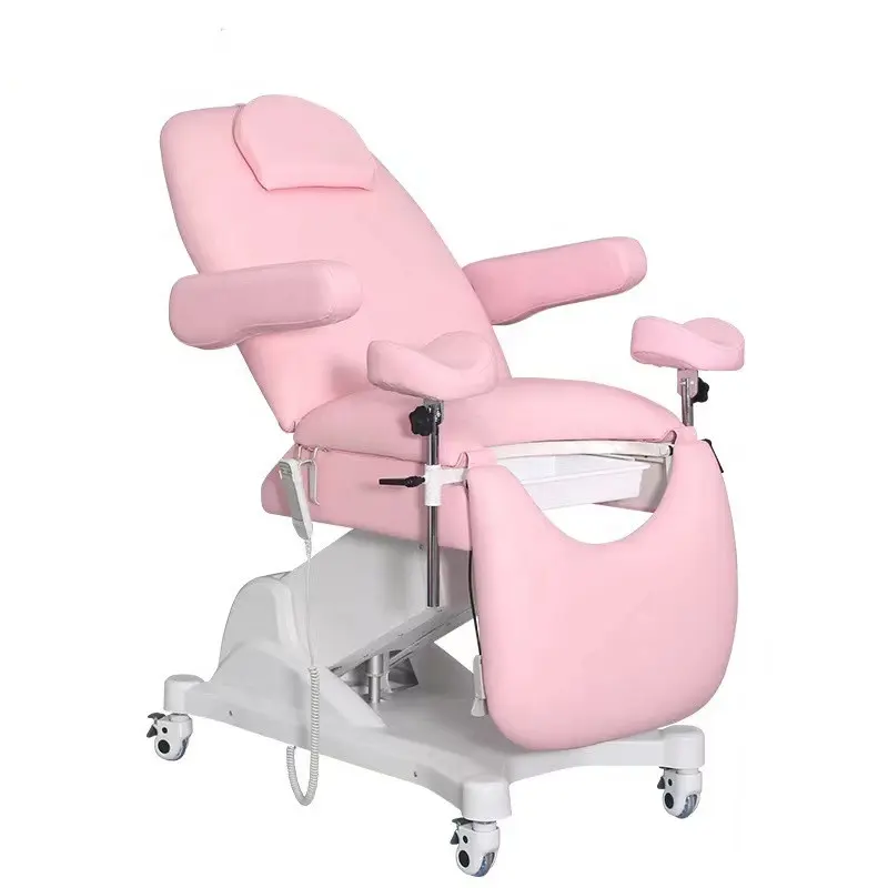 Chaise de gynécologue électrique, lit d'examen gynécologique pour Station de contrôle de naissance de clinique d'hôpital