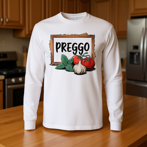 T-shirt à manches longues Preggo Sauce, chemise mignonne pour l'annonce de grossesse - Product Image 3