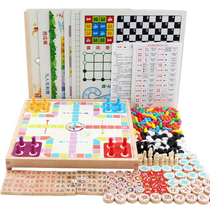 クラシック早期教育幼児キッズ27 in 1ボードゲーム動物/飛行機/中国 