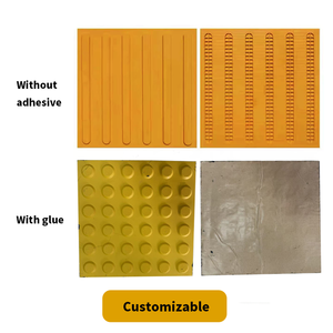 Carreaux de sol tactiles au design moderne, TPU PVC caoutchouc antidérapant, dômes tronqués, surface plane durable, utilisation scolaire, 1 an - Product Image 5