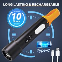 Lampe de poche usb haute puissance 18650 puissante super lumineuse d'urgence taschenlampe camping petite lampe de poche led cob rechargeable edc
