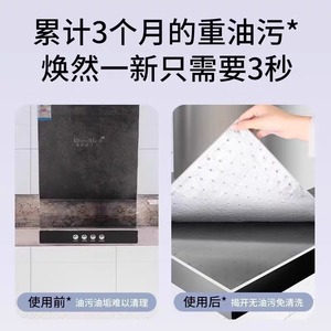 Oil Proof Pad For Range Hood 90x45cm Universal Kitchen Anti Grease Sticker Rectangle Shape Gray Blue 1 Piece Each - Product Image 1
