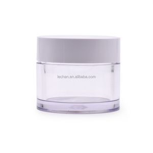 Barattolo di crema di <span class=keywords><strong>plastica</strong></span> <span class=keywords><strong>trasparente</strong></span> per PETG da 30g 100g da 150g 200g con coperchio bianco con logo vuoto vuoto - Product Image 6