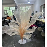 LUYI LUYI-1 Fleur géante en organza de soie faite à la main, nouvelle arrivée, décorations de luxe pour mariages et événements, toiles de fond, décorations de table pour fêtes