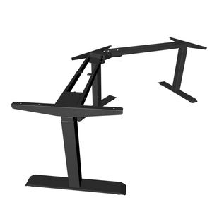 Escritorio Eléctrico Ergonómico Moderno en Forma de L de 3 Segmentos con Altura Ajustable, Capacidad de Carga de 150 kg y Soporte para Monitor - Product Image 1