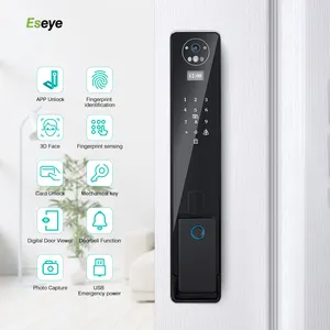 Eseye 스마트 홈 생체 인식 와이파이 지문 완전 자동 스마트 도어 잠금 Tuya App