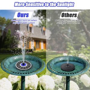 2023 mise à niveau 3.5W fontaines de bain d'oiseaux à énergie solaire pompe de fontaine d'eau flottante solaire utilisée dans les colibris, jardin, piscine, étang - Product Image 5
