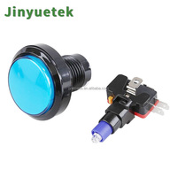 JY Factory Best Price Custom Durable 45mm 5/12/24V LED Illuminated Momentary Video Arcade Game Push Button Plastic 1 Year