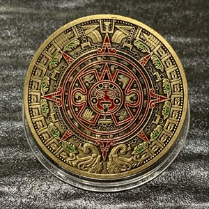 Moneda de Recuerdo de México, Calendario Maya Azteca, Arte, <span class=keywords><strong>Profecía</strong></span>, Cultura, Monedas de Oro Coleccionables - Product Image 3