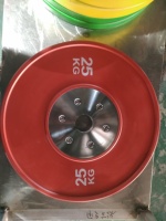 Plaque de poids en caoutchouc de 2 pouces à code couleur, plaques d'entraînement couleur 2.0, plaque de poids avec moyeu d'insertion en acier inoxydable