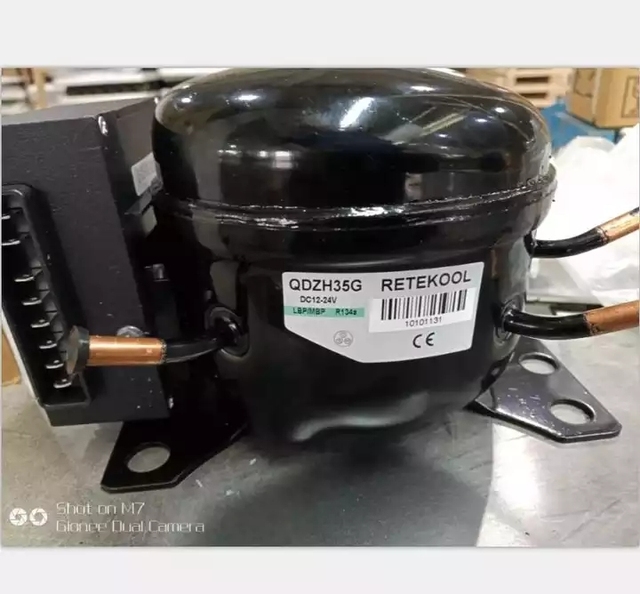 QDZH35G Mini Freezer Fridge Refrigerator Compressor 12V/24V DC Compressor with R134a R600a Refrigerant Gas