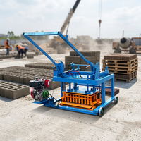 Machine mobile de fabrication de blocs de béton QMY4-45 pour chantier de construction, machine à briques creuses en béton, diesel
