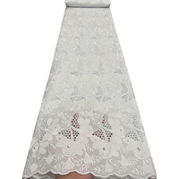Dentelle Guipure Florale 3D de Luxe NI.AI en Tissu Soluble dans l'Eau Brodé avec Pierres pour Robe de Mariée et de Soirée