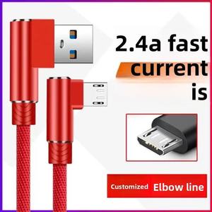 Nylon Bện TPE Áo Khoác Khuỷu Tay <span class=keywords><strong>USB</strong></span> Dữ Liệu Màu Đỏ Cáp Sạc Nhanh 120W Kẽm Hợp Kim Kết Nối Cho Android Điện Thoại Di Động Chơi Game - Product Image 2