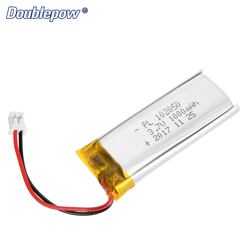 Custom 102050 3.7V 1000mah Lithium polymer Lipo battery cell with Connector