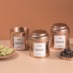 Handmade Solid Chocolate Gutifan Nut Filled Milk Chocolate with Pure Cocoa Butter in a Small Gold <strong>Jar</strong> 100g - Product Image 3