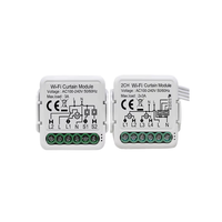 Tuya Smart Wifi Rideau Module 1/2 Gang Blind Switch Compatible avec Alexa et Google Home pour Volet Roulant Moteur Électrique
